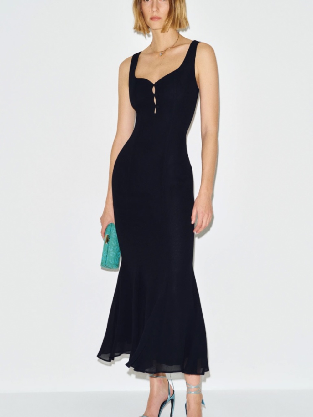 Reformation Laine Dress Black - Size 12